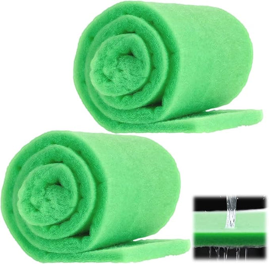 2PC Aquarium Filter Media Floss - 12"x78" (13ft per Roll) Total 12ft - 1" Thick Premium Polyester Filter Pad for Fish Tank - Mechanical Filtration, Crystal Clear Water, Fits Most Filters-PawvioPets