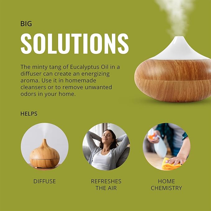 Eucalyptus Essential Oil (2 Pack) for Diffusers, Home Care, Candles, Aromatherapy, 16 oz Bulk Bottle, Eucalyptus Oil Spray-PawvioPets