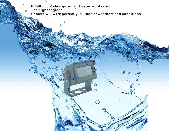 AHD 1080P Wired Reverse Rear View Backup Camera System,2 IR Camera with Waterproof IP69K, 7" Single View Monitor with TVS Protector,Vibration-Proof 10G for Tractor/Truck/Skid Steer/Heavy Equipment-PawvioPets