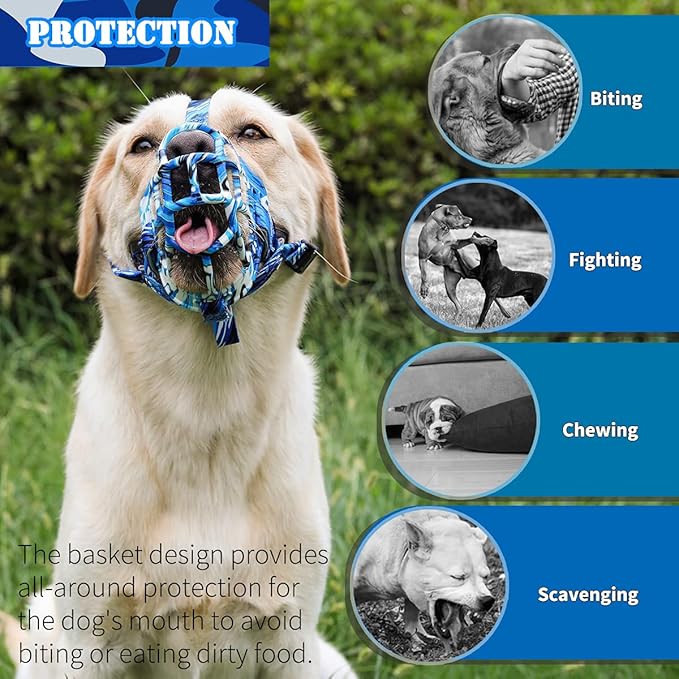 BARKLESS Dog Muzzle, Silicone Basket Muzzle for Small Medium Large Dogs, Soft Cage Mouth Cover Prevent Biting Chewing, Allow Drinking Panting, Suitable for German Shepherd-PawvioPets