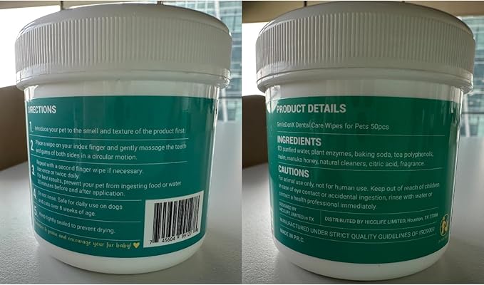 Dog Dental Care Finger Wipes - Teeth Cleaning Finger Wipes for Dog & Cats - Tooth Brushing Kit Dental Wipes for Dog - Reduces Plaque & Freshens Breath (50 PCS, Unscented)-PawvioPets