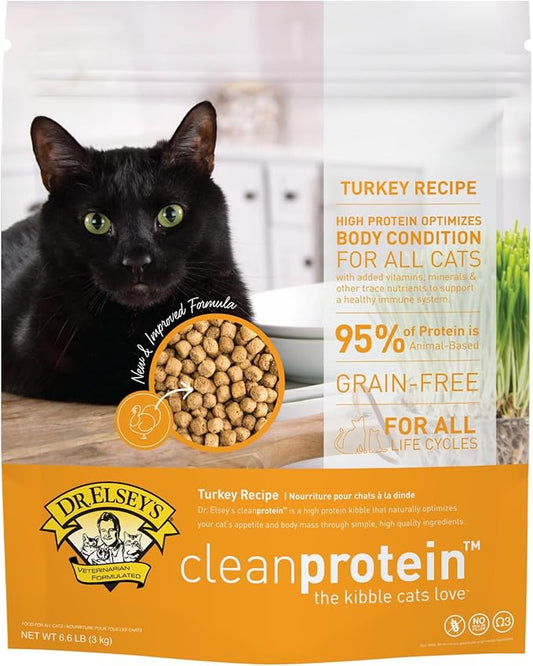 Dr. Elsey's cleanprotein Turkey Cat Kibble 6.6lb. Bag-PawvioPets