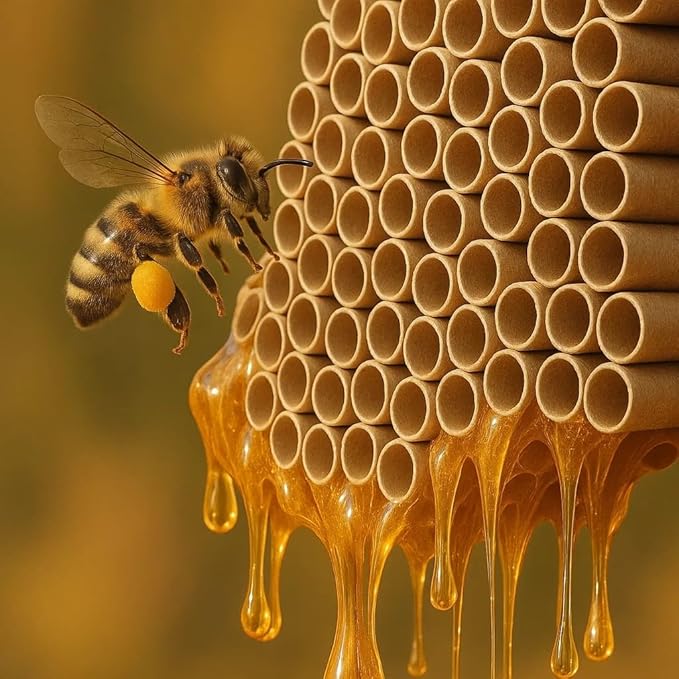 1 Set Cardboard Bee House Nesting Tubes - 6" Long X 5/16" Diameter Tube for Mason Solitary Bees - for Filling Insect Hotels and Bug Houses-PawvioPets