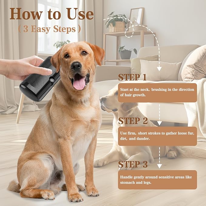 Deshedding Dog Brush, Groompro Deshedding Brush for Cats, Dogs, Rabbits, Horses, Ergonomic Pets Groomer for Matted Hair, Loose Hair-PawvioPets