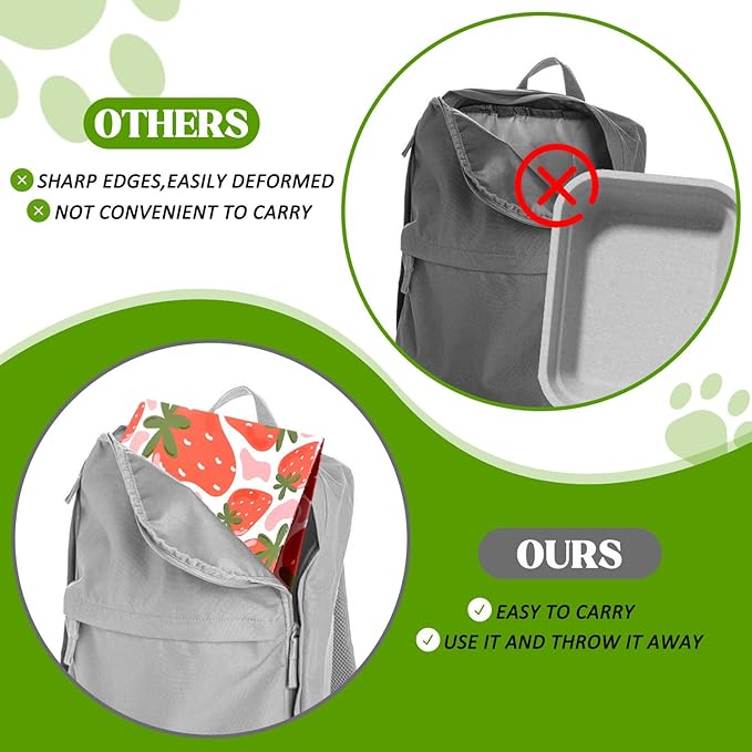 CONLI 30 PCS Disposable Litter Boxes for Cats, Foldable Waterproof Kitten Litter Box Low Entry, Portable Litter Box for Cats Small Pets Animals Travel Needs-PawvioPets