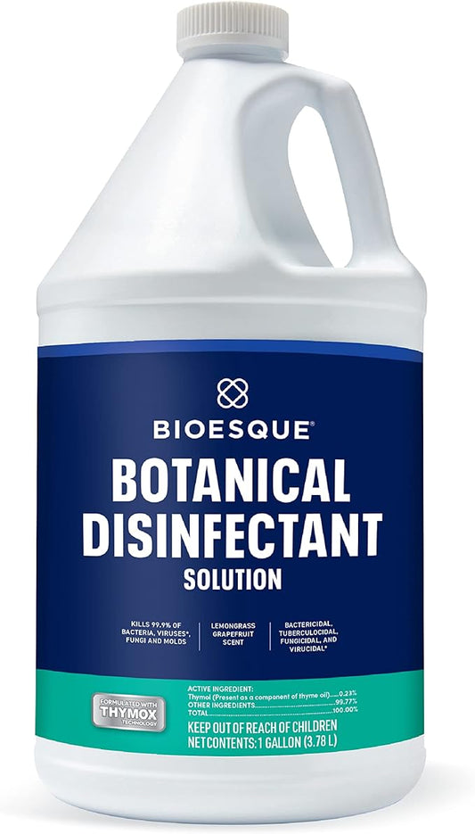 Bioesque Botanical Disinfectant Solution, Heavy Duty Broad-Spectrum Disinfectant, Kills 99.9% of Bacteria, Viruses*, Fungi, & Molds, 1 Gallon (Pack of 1)-PawvioPets