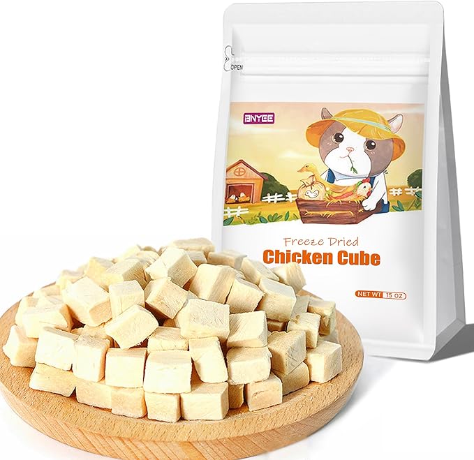 Freeze Dried Chicken Cat & Dog Treats –15OZ Chicken Meat - High Protein, Bite-Sized, Training Treats Snacks-PawvioPets