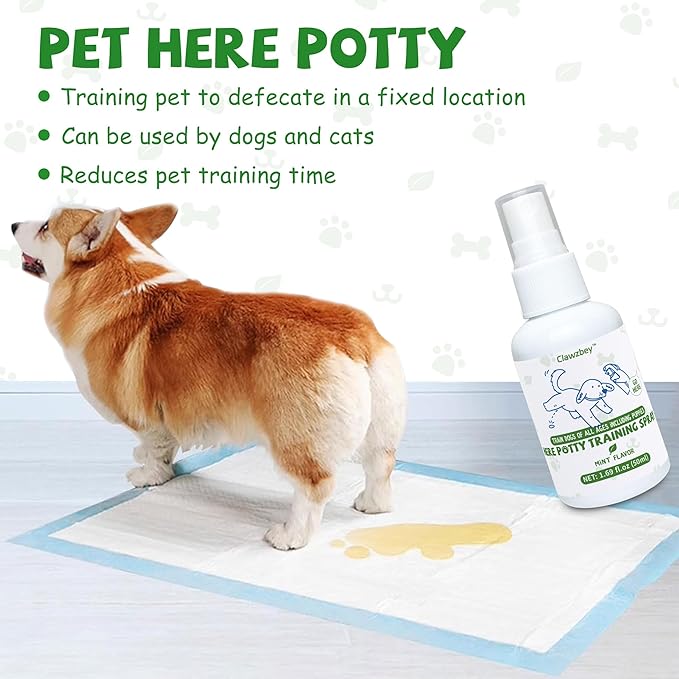 Dog Potty Spray Set, No-Go Spray & Potty Training Spray, Puppy Essentials, Stops Urination & Marking, Indoor and Outdoor Use (1.69 fl oz)-PawvioPets