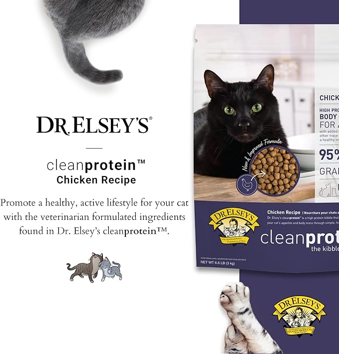 Dr. Elsey's cleanprotein Chicken Cat Kibble 6.6 lb. Bag-PawvioPets