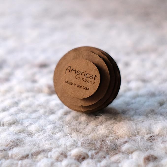 Cat Ball Toys by Americat – Made in USA – Safe Cardboard Cat Toys – for Interactive and Independent Play, Exercise & Stress Relief for All Breeds & Ages (Variety Pack of 3 Balls)-PawvioPets