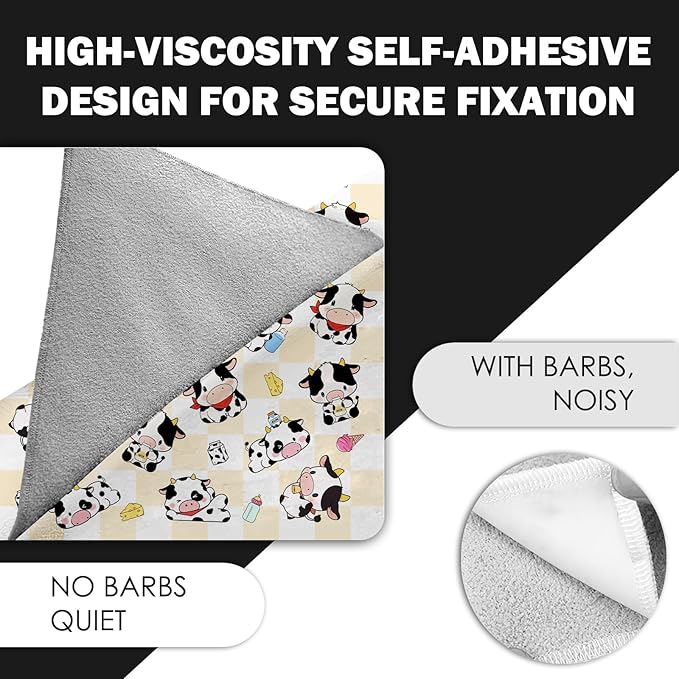 27.6" Cat Grooming Wrap, Self Adhesive Cat Wrap for Cutting Nails, Anti-Escape Calming Cat Swaddle Wrap for Medicine Ear Cleaning, Cartoon Cow Anti-Scratch Cats Burrito Restraint Blanket, Pet Tool-PawvioPets