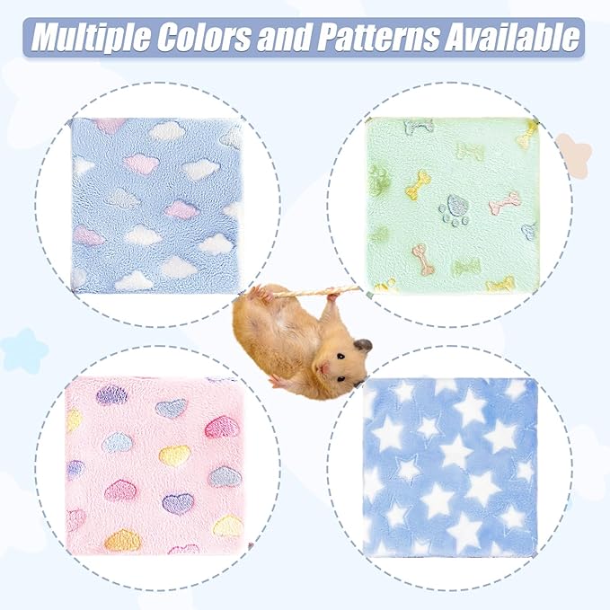 4 Pcs of Rat Hammocks Small Animal Hammock Rat Hanging Bed Guinea Pig Hammock Guinea Pig Accessories for Small Animals Cage Chinchilla Parrot Sugar Glider Ferret Squirrel-PawvioPets