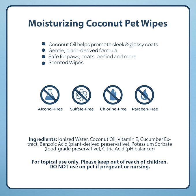 Best Pet Supplies Pet Wipes for Dogs - Dog Wipes Cleaning Deodorizing, Grooming, for Coats, Ears, Paws - Moisturizing Coconut, 400 Count-PawvioPets