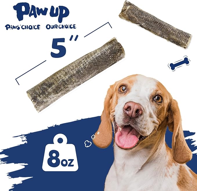 Dog Treats, Cod Skins Dog Treat with Taurine, One-Ingredient Grain-Free Chew Fish Skin Rolls Rich in Omega3, 8 oz-PawvioPets