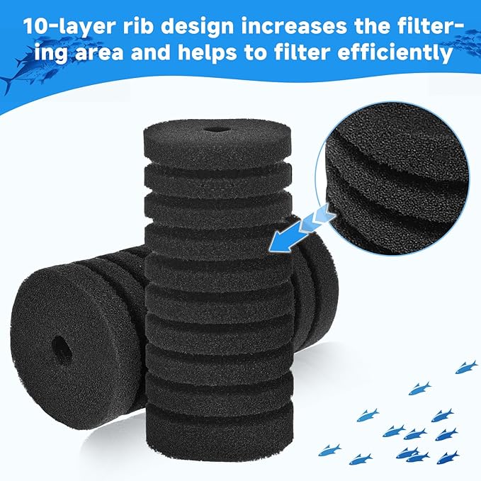 AQQA 4 Pack Aquarium Sponge Filter Replacement for AQ016-S-PawvioPets