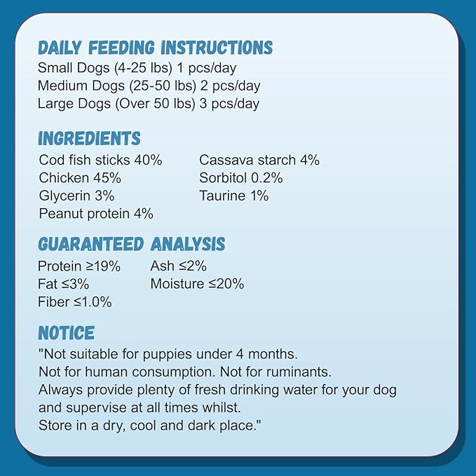 Dog Treats Chicken Wrapped Cod Sticks, Natural Chicken Cod Jerky Treats Rich in Omega-3, High Protein Chewy Training Treats Dog Snacks for Small Medium Large Dogs, 15-17 Counts, 10.6 oz-PawvioPets