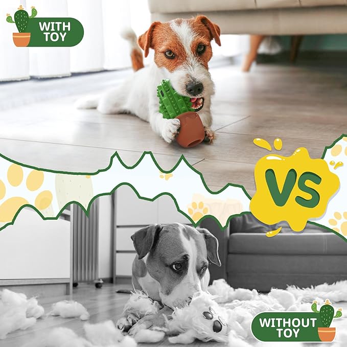 Dog Chew Toys Toothbrush Stick Teeth Cleaning Brush Dental for Medium Large Dog, Puppy Christmas,Easter Birthday Gifts,Outdoor Dog Squeaky Toys for Aggressive Chewers Tough Toys Interactive-PawvioPets