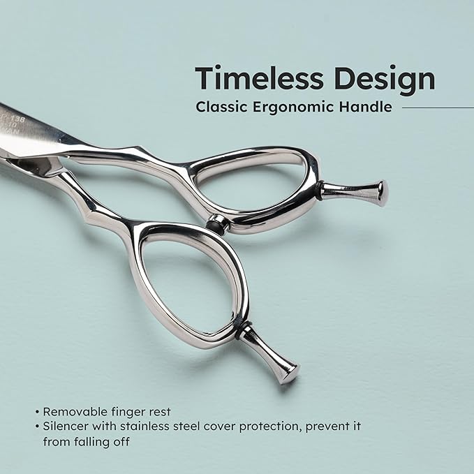 7" Curved Dog Grooming Scissors – Handcrafted, Ergonomic, VG10 Stainless Steel for Sharper, Tougher, Better Edge Retention, Lightweight Shears for Trimming Face and Paws.-PawvioPets