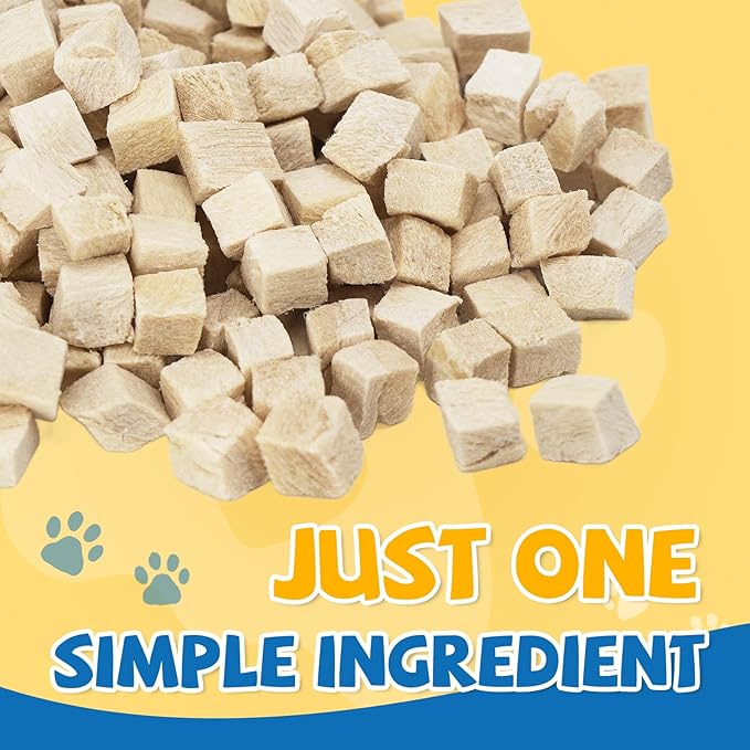 gazeupon Freeze Dried Chicken Treats for Dogs & Cats, Single Ingredient Natural and Healthy Training Treats & Food Topper, High Protein Dog Snacks,10.58 oz-PawvioPets