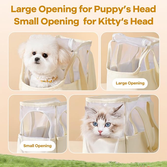 Dog Purse Carrier for Small Dogs Cat Kitty Puppy Rabbit Bunny Dog Cat Bag Carrier for Animals up to 22lbs Soft Sided, Collapsible Pet Carrier Sling for Outing Travel Vet-Sky Blue-PawvioPets