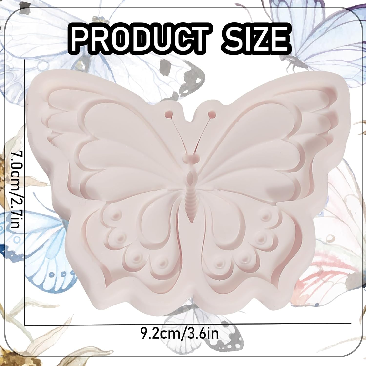 1Pcs Butterfly Silicone Mold, Chocolate Fondant Molds Butterfly Resin Mold for Home Baking Cake Decoration Cupcake Topping Candy Biscuit Flower Paste Modeling Clay Resin Crafts Wax Plaster