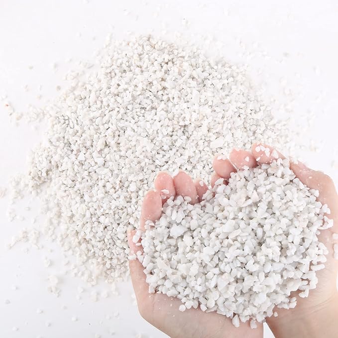 7lb White Cactus Pea Gravel Rocks,1/4 Inch Pebbles for Indoor Plants, Natural Succulent Rock and River Rocks Decorative for Aquariums, Vases, Outdoor Gardening, Top Dressing for Potted Plants-PawvioPets
