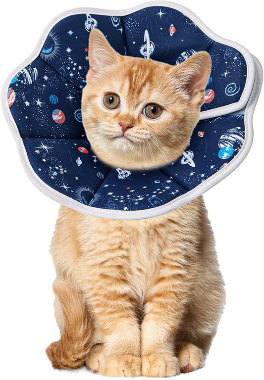 Cat Cone Collar Soft, Cat Recovery Collar to Stop Licking, Protective Cat Neck Cone After Surgery for Small Medium Cats Kittens Puppies-PawvioPets