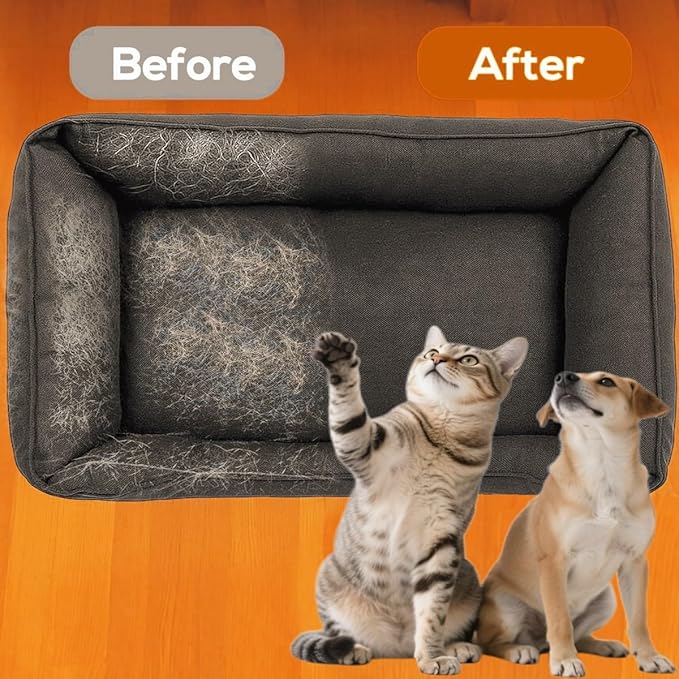 2Pcs Pet Hair Remover Gloves for Cats & Dogs, Electrostatic Pet Hair Removal Glove Brush, Upgraded Reusable Animal Fur Removal Tool, Pet Grooming Gloves for Clothing, Couch, Carpet, Car Seatd-PawvioPets