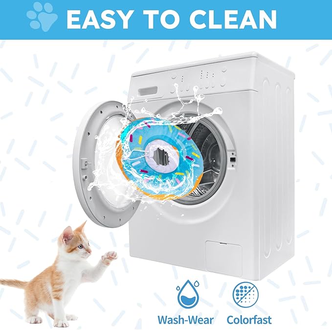 Cat Cone Collar Soft, Cat Recovery Collar for Wound Healing Cute Donut Adjustable Kitten Cones to Stop Licking Comfortable Lightweight Neck Elizabethan Collars for Cats Kittens After Surgery-PawvioPets