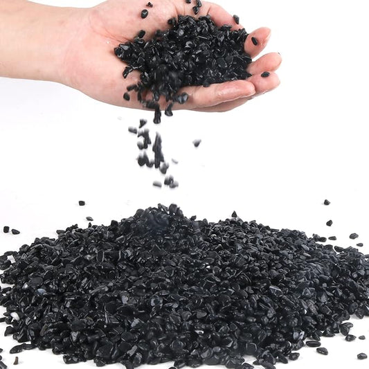 3lb Black Cactus Pea Gravel Rocks,1/4 Inch Pebbles for Indoor Plants, Natural Succulent Rock and River Rocks Decorative for Aquariums, Vases, Outdoor Gardening, Top Dressing for Potted Plants-PawvioPets