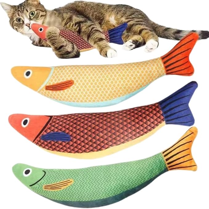 Cat Toys for Bored Indoor Adult Cats - Catnip Toys for Mental Stimulation, Interactive & Durable Kicker Toys for Solo Play, Best for Lazy or Senior Cats (Orange)-PawvioPets