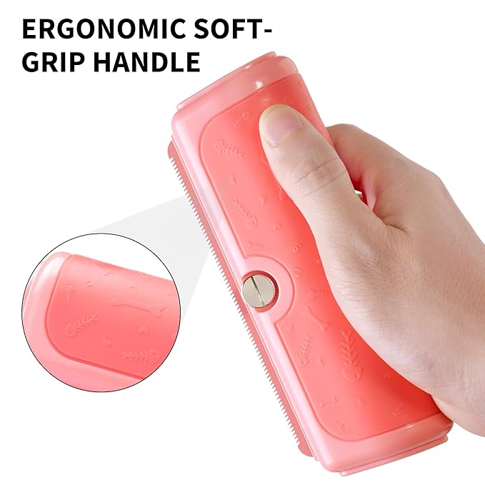 Deshedding Brush for Dogs, Cats, Horses & Rabbits – Professional Pet Grooming Comb,Removes Loose Fur & Undercoat,Gentle Stainless Steel Blade,Easy Clean Handle,Grooming cat brush-PawvioPets