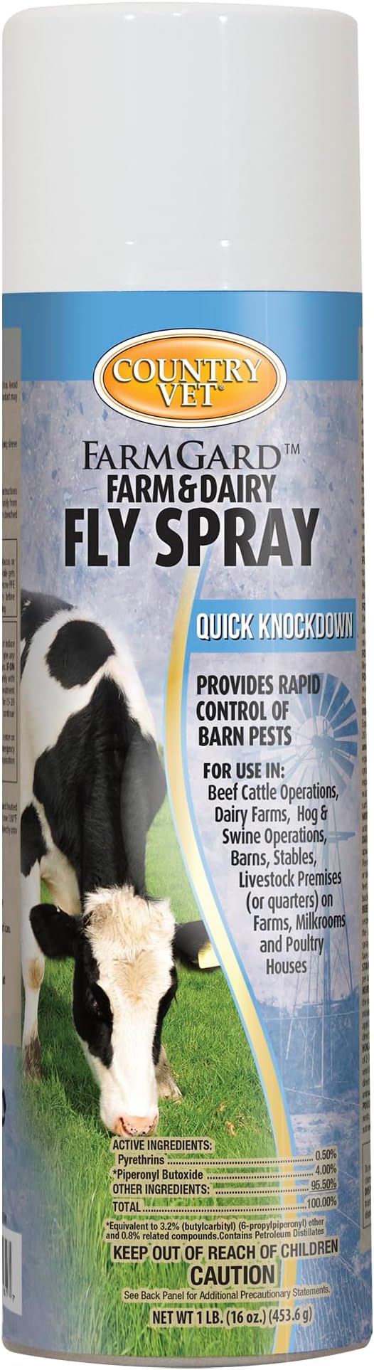 County Vet FarmGard Farm and Dairy Fly Spray -16 oz - (Case of 6) - 349316CVB - Provides Rapid Control of Barn Pests-PawvioPets