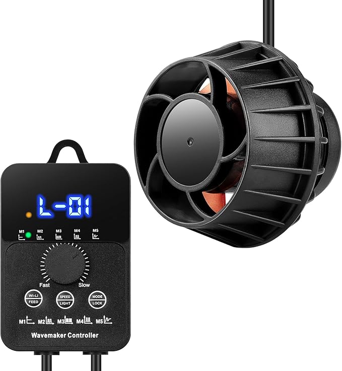 3400GPH Aquarium Wave Maker DC24V Power head with Magnetic Mounting,Wavemaker with Controller for 100-200 Gallon Fish Tanks-PawvioPets