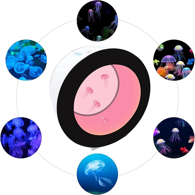 4.8Gal Jellyfish Aquarium Fish Aquarium with Water Circulation and Intelligent Filtration System, 16 Colors and 4 Light-Changing Effects Fish Tank Without Aquarium Water Chiller-PawvioPets