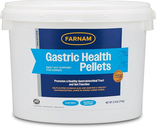 Farnam Gastric Health Pellets, Daily Gut and Digestive Health Supplement for Horses Helps Maintain a Healthy Gastrointestinal Tract and Gut Function-PawvioPets