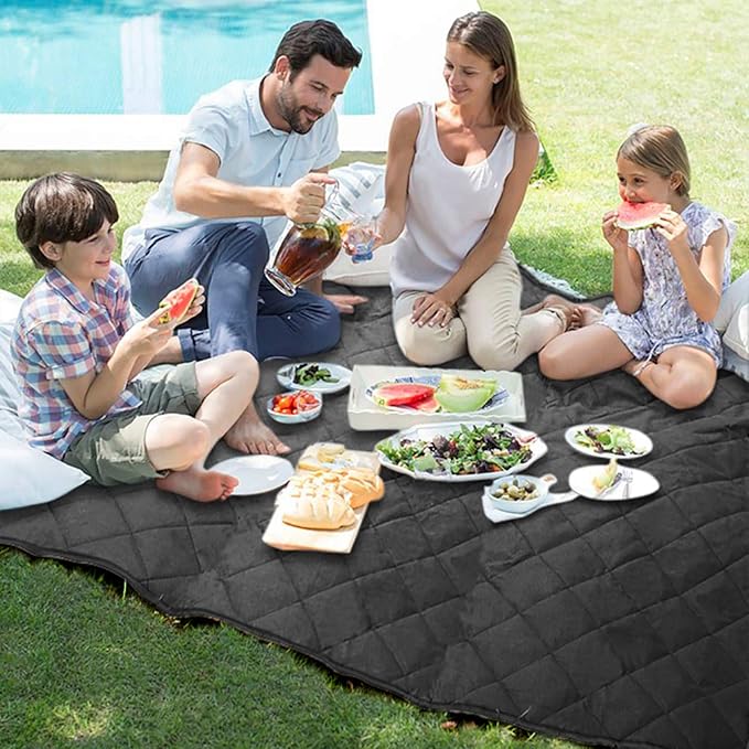 F-color SUV Cargo Liner for Dogs, Waterproof Pet Cargo Cover Dog Seat Cover Mat for SUVs Sedans Vans with 2 Large Pockets, Non-Slip, Large Size Universal Fit, Black-PawvioPets