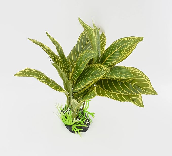 CNZ® Aquarium Fish Tank Green Lifelike Underwater Plastic Plant Aquatic Water Grass Decor (10-inch (W) x 8-inch (H))-PawvioPets