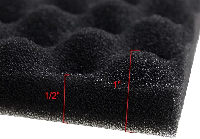 AQUANEAT Aquarium Bio Sponge Foam Filter Media Pad Cut-to-fit for Fish Tank Sump Pond 17" x 11" x 1/2" to 1"-PawvioPets