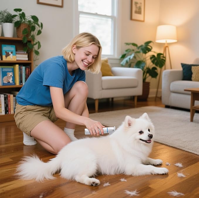 3-in-1 Dog & Cat Grooming Kit - Rechargeable Cordless Pet Hair Clippers with Nail Grinder & Paw Trimmer & 5 Guide Combs, Low Noise Dog Clippers for Grooming Small Medium Pets-PawvioPets