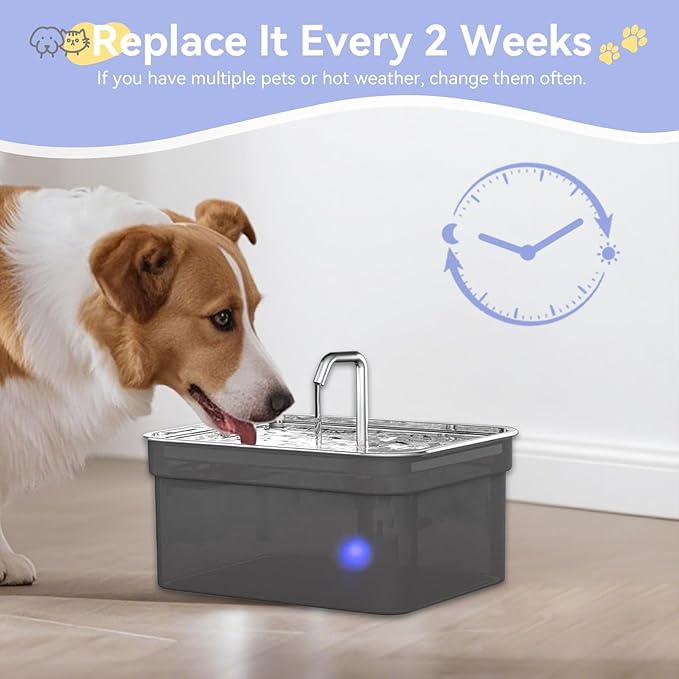 12 Pack Replacement Filter for SIBAYS & Kastty 355oz / 2.8Gal / 10.5L Large Dog Water Fountain, Coconut Shell Activated Carbon Pet Water Fountain Filters with 12 Pack Sponges-PawvioPets