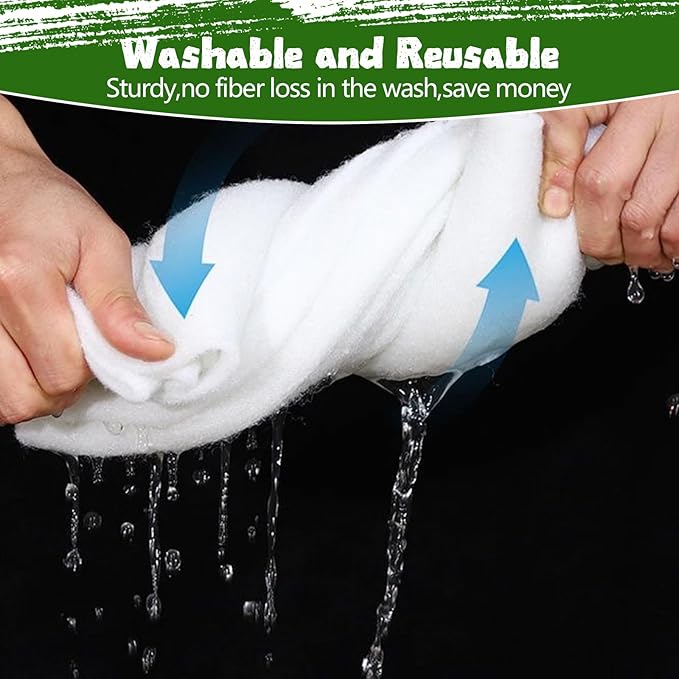 Aquarium Polishing Filter Pad-Ultra Fine 50 Micron Filter Floss for Crystal Clear Water,Cut-to-Size Filter Media for Fish Tank,Safe for Fish/Reef/Turtles(24" x 36", 1 Pack)-PawvioPets