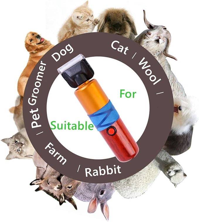 Dream Reach Pet Grooming Clippers, Low Noise Dog Clipper, Electric Cat Hair Shaver Kit, Pet Hair Trimmers for Small Medium Large Dogs Cats with 2 Comb Attachments (A-200W)-PawvioPets