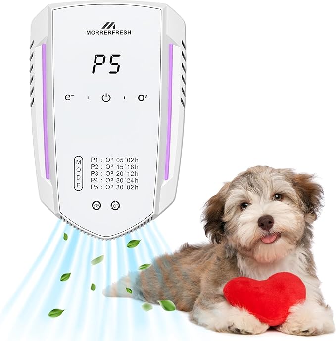 Cat Litter Deodorizer 99% Pets Poof Odor Eliminator Air Purifier Ozone Odor Removal Air Freshener for Home & Pets Litter Box Room Wardrobe Shoe Cabinet Toilet White-PawvioPets