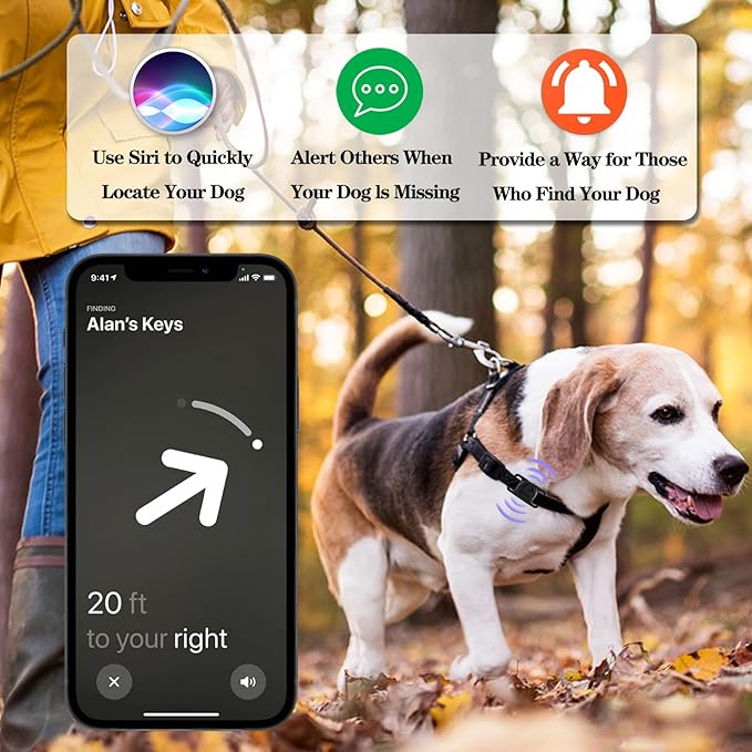 2 Pack Waterproof AirTag Dog Collar Holder Compatible with Apple AirTag, Silicone Hidden Loop Holder for Airtag Tracker, Anti-Lost Dog Collar Air Tag Accessories(Black,Black)-PawvioPets