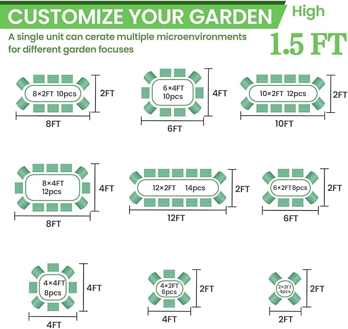 BTDVR 2 PCS 9 in 1 Tall 8×2×1.5ft Galvanized Raised Garden Bed Outdoor, Metal Raised Beds for Vegetables, Above Ground Garden Box for Flower, Steel Garden Bed for Gardening-PawvioPets