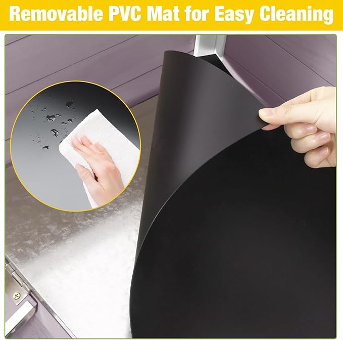 AIVITUVIN Wooden Guinea Pig Cage Indoor with Cooling Plate and Anti-Chewing Edges Two-Story Rabbit Hutch Pull Out Tray Outdoor Rabbit Cage with Raised Stand and Wire Mesh Small Animals Cage (Grey)-PawvioPets