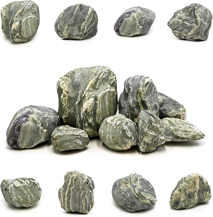 Aquarium Decor River Rock Decorative Stones Fish Tank Rocks Aquarium Landscapes 20LB Decoration Stone for Aquariums Aquascaping Terrariums,Paludariums,and Gardens（4-9inch / 4PCS）-PawvioPets