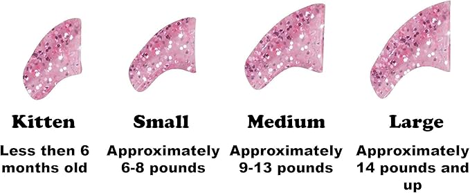 40 Pack Soft Nail Caps for Cat Claws Pink Glitter Medium-PawvioPets