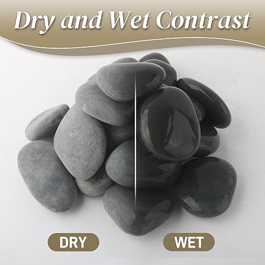 5 lbs Mexican Beach Pebbles, 2-3 Inch Decorative River Rocks for Fish Tank Aquarium Fountain, Decorative Pebbles for Garden Landscaping, Home Décor, Outdoor Paving Walkways Pathways Backyard-PawvioPets